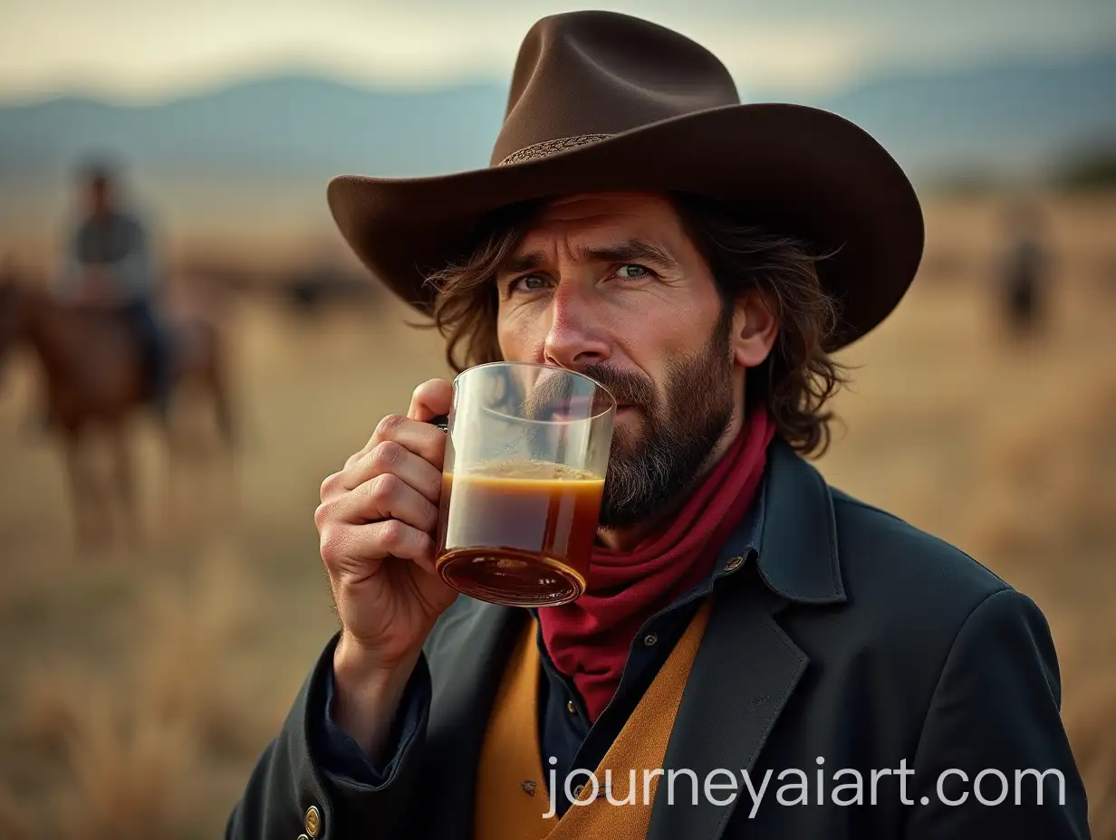 Messi-Dressed-as-a-Gaucho-Drinking-Mate-in-Realistic-Style