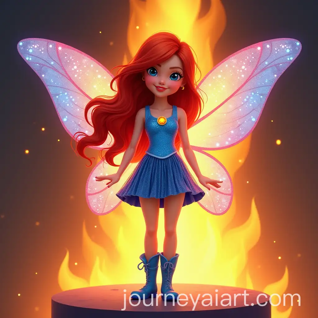 Bloom-from-Winx-with-Fire-Background-and-Sparkling-Outfit