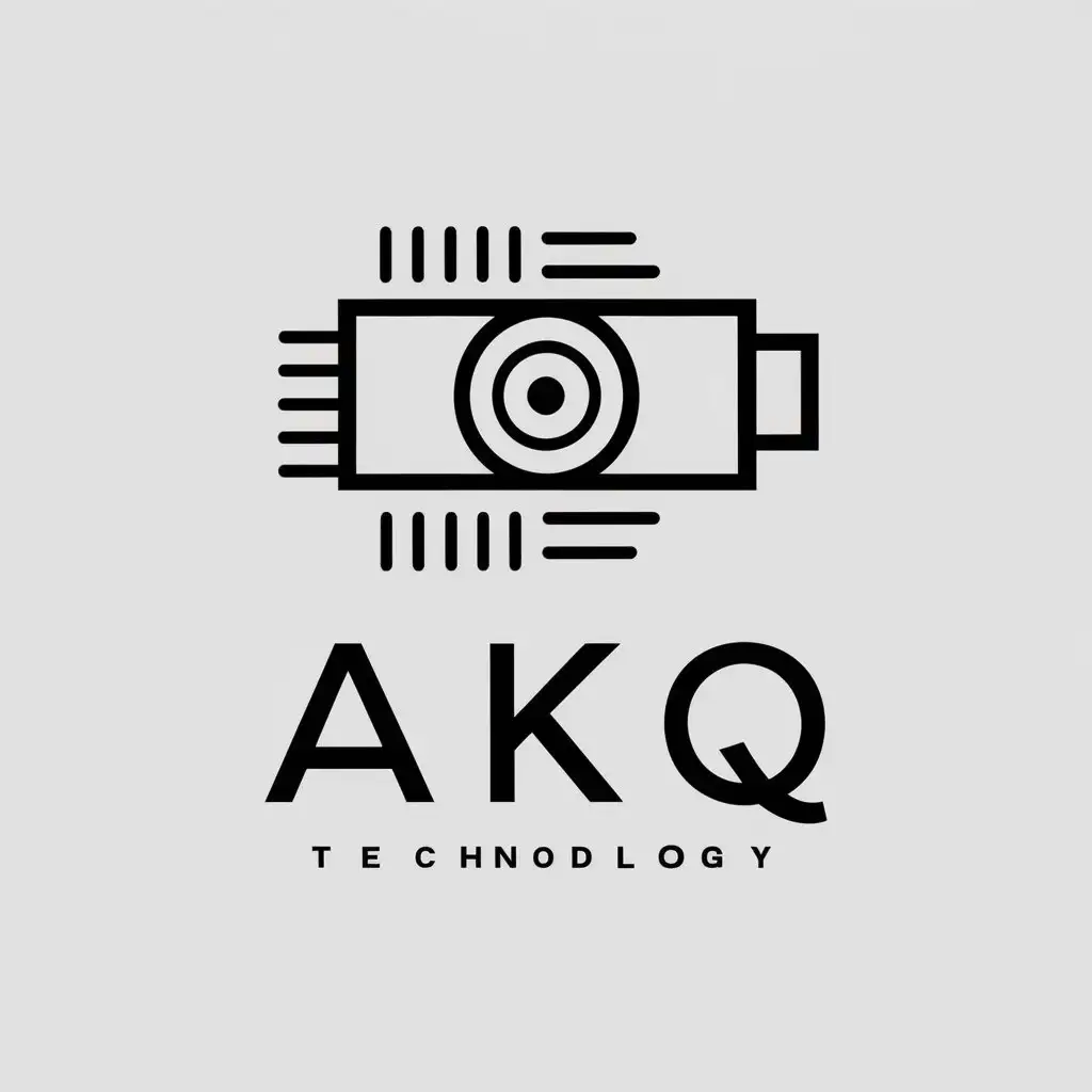 LOGO Design For AKQ Modern Vector Design with Video Card Processor Symbol