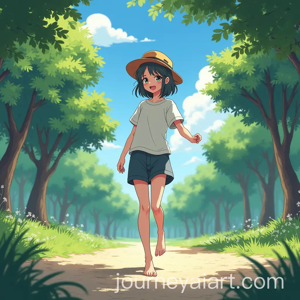 Anime-Tomboy-Barefoot-in-Park