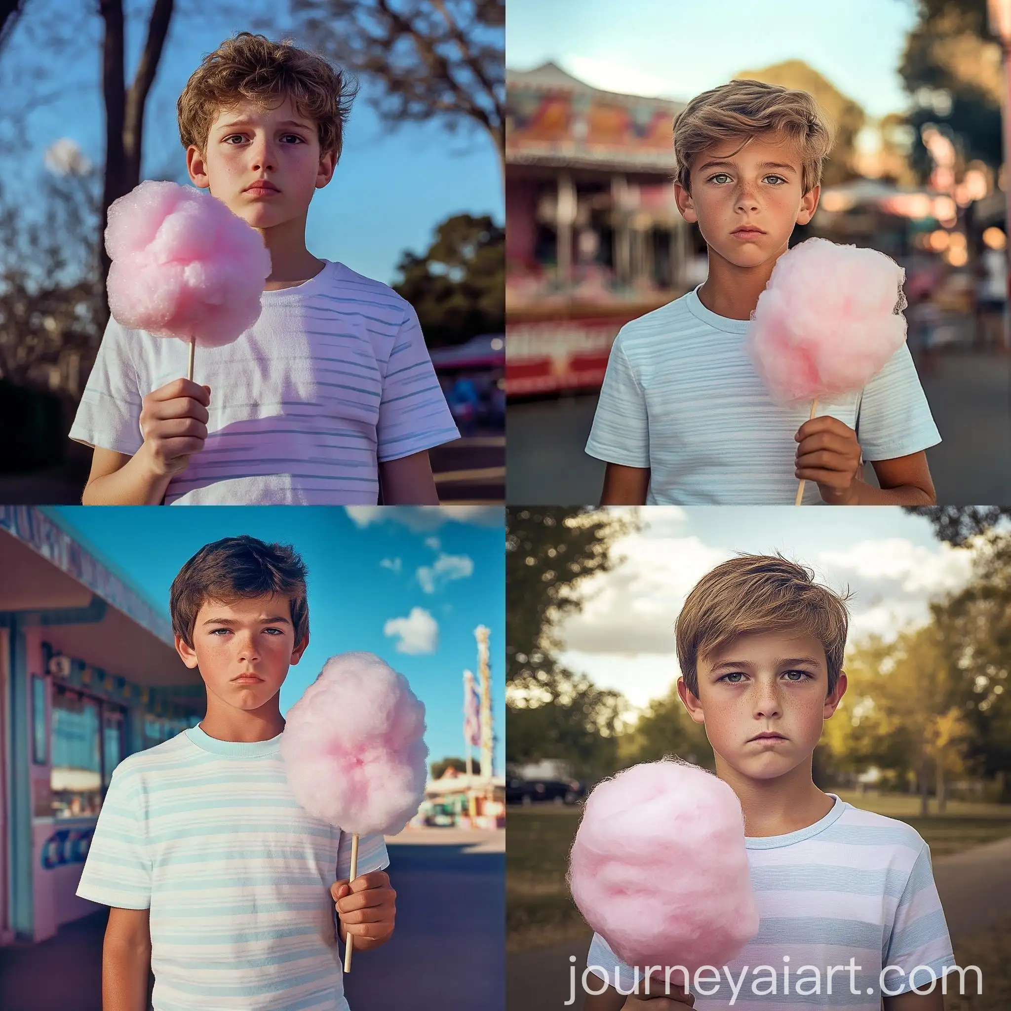 Envious-American-Boy-Holding-Pink-Cotton-Candy-in-Tourist-Nature-Park