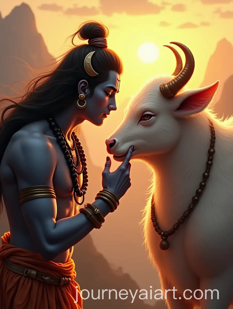 Divine-Moment-of-Lord-Shiva-and-Nandi-in-Serene-Mountain-Landscape
