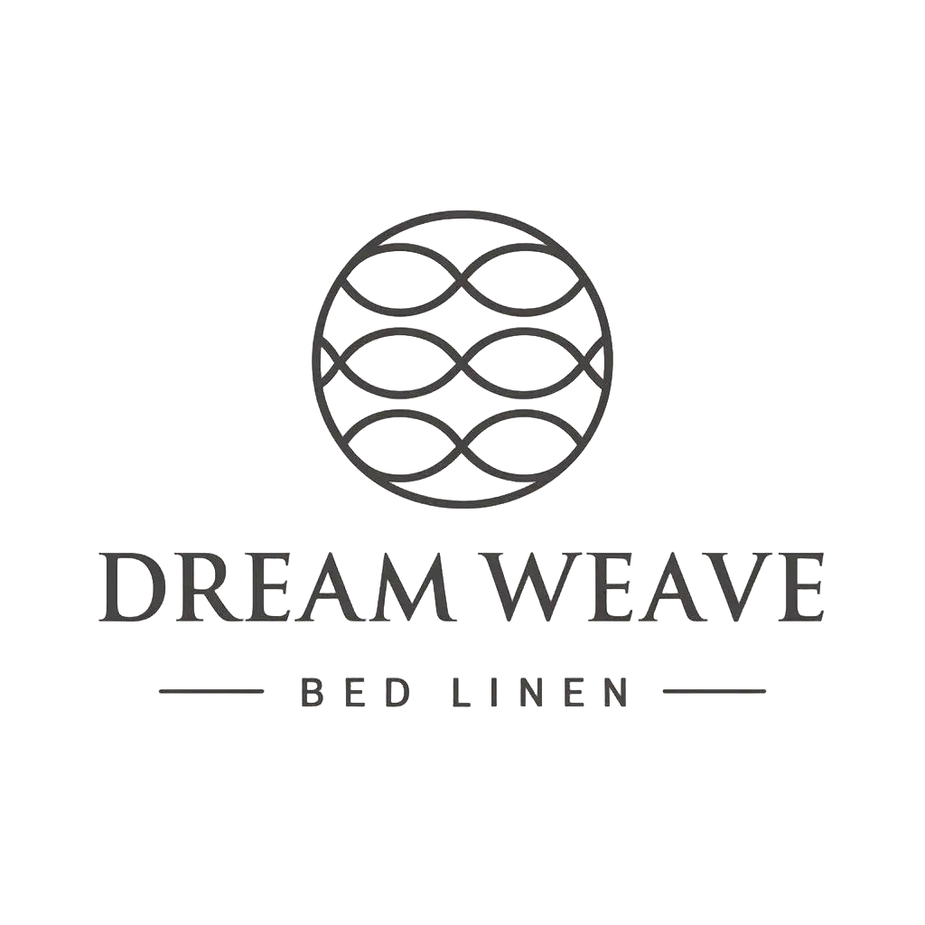 a vector logo design,with the text "DREAM WEAVE", main symbol:bed linen,Moderate,be used in Retail industry,clear background