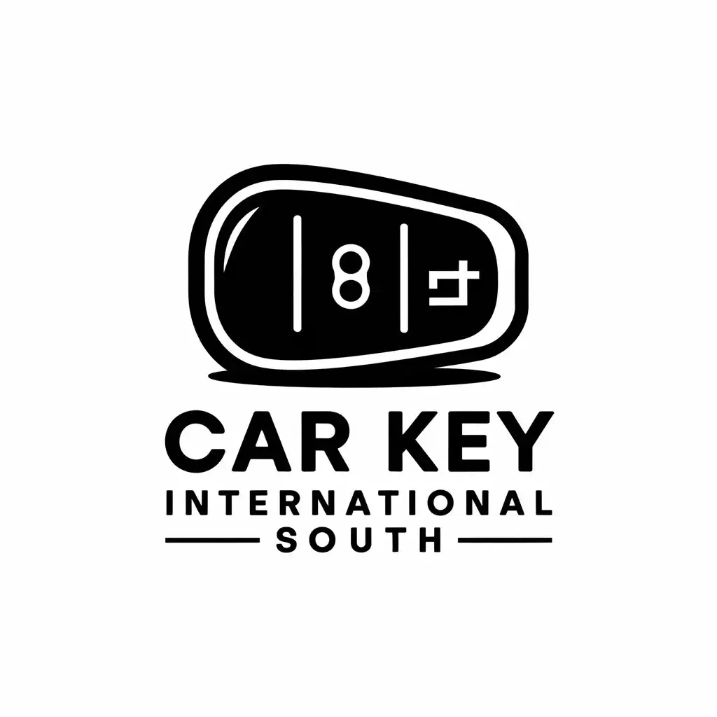 a vector logo design,with the text "car key international south", main symbol:car key fob south international,Moderate,be used in Automotive industry,clear background