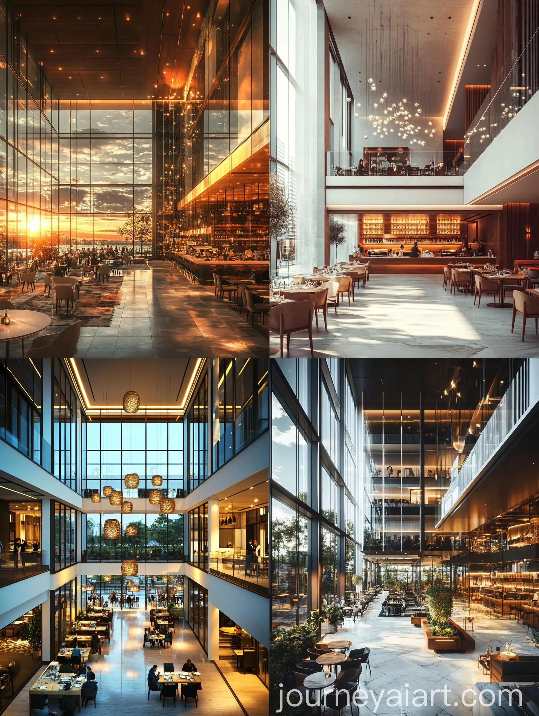 Modern-Luxury-5-Star-Hotel-Interior-with-Double-Height-Vestibule-and-Cafe