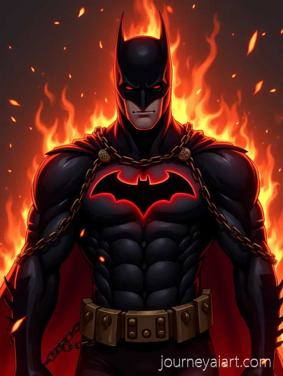 Dark-Knight-Surrounded-by-Flames-in-Anime-Style-with-Chains