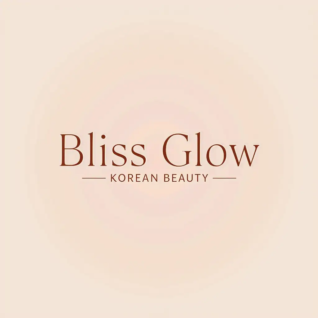 Make me a logo with the name Bliss Glow Korean Beauty