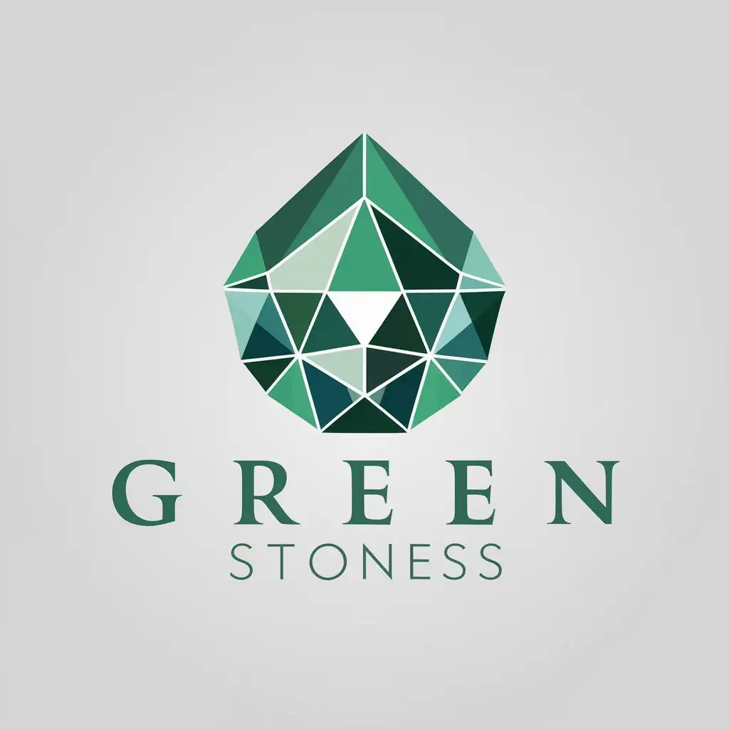 LOGO Design For Green Stones Elegant and Minimalistic Jewelry Symbol