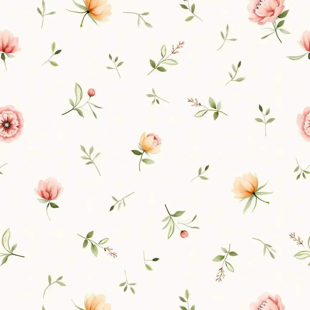 Seamless-Watercolor-Floral-Pattern-with-Soft-Pastels-and-Delicate-Green-Leaves