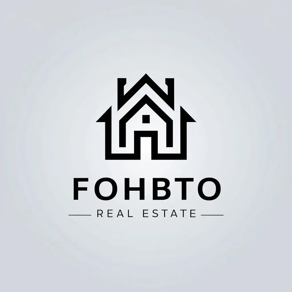 a vector logo design,with the text "Create for me a logo for 'fikto' real estate", main symbol:sohbet,Moderate,be used in Real Estate industry,clear background