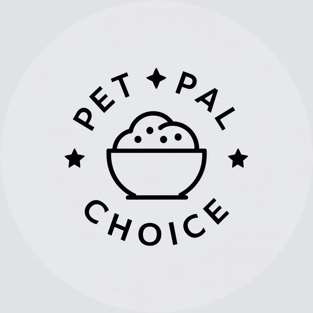 LOGO-Design-for-Pet-Pal-Choice-Minimalistic-Pet-Food-Bowl-Symbol-in-Vector-Format