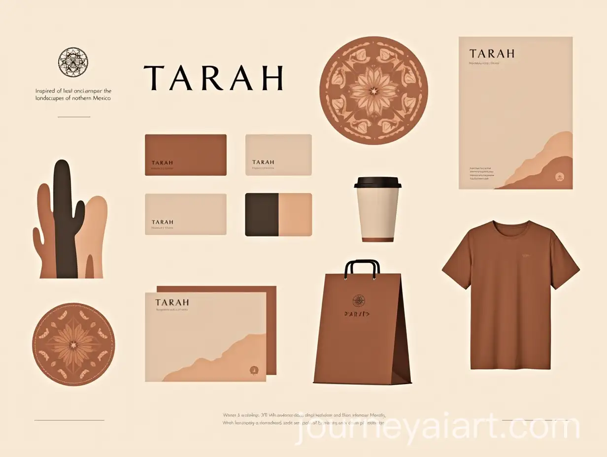 Minimalist-Branding-Board-for-Fashion-Brand-TARAH-Inspired-by-Northern-Mexico-Deserts