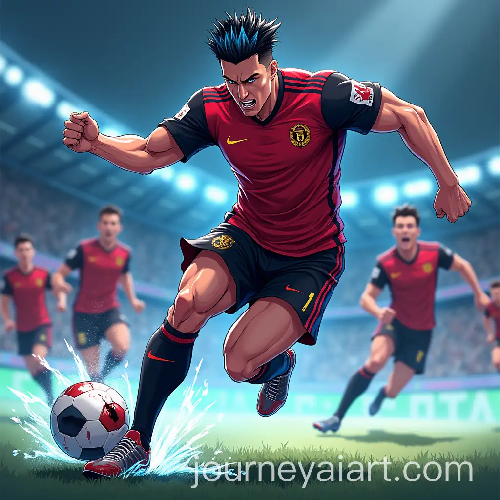 Dynamic-AnimeStyle-Football-Player-Nikita-Nikitenko-in-Action