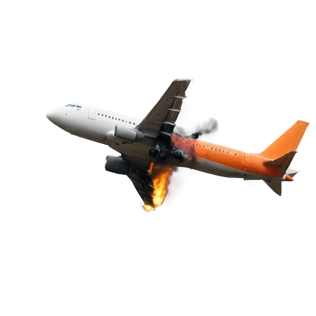 Plane-Crashing-in-the-Air-Dramatic-PNG-Image-for-HighImpact-Visuals