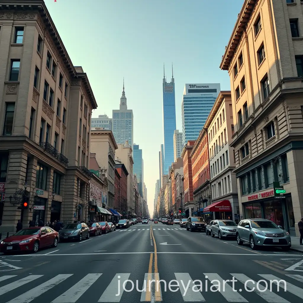 Vibrant-City-Life-with-Busy-Streets-and-Skyscrapers