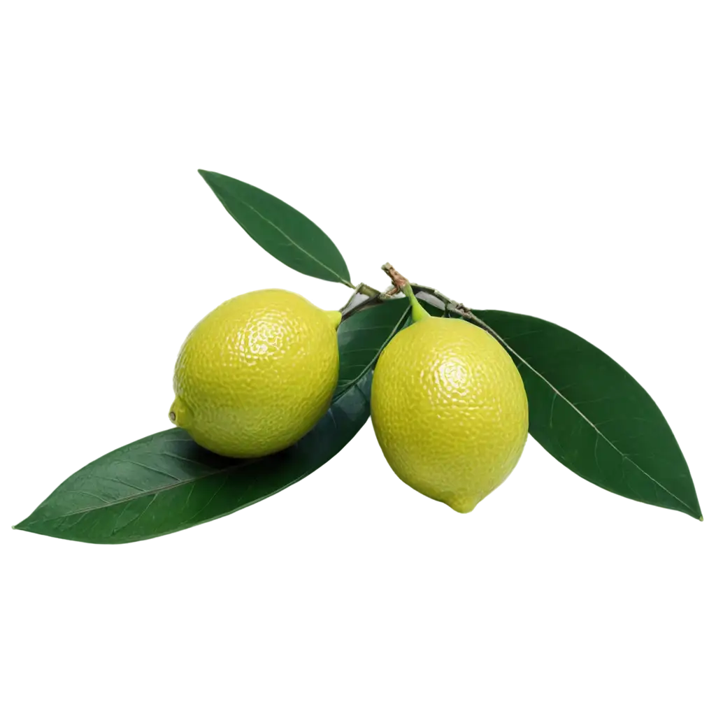 Minimalistic-Two-Lemons-with-Leaves-PNG-Image-for-HighQuality-Design-and-Branding