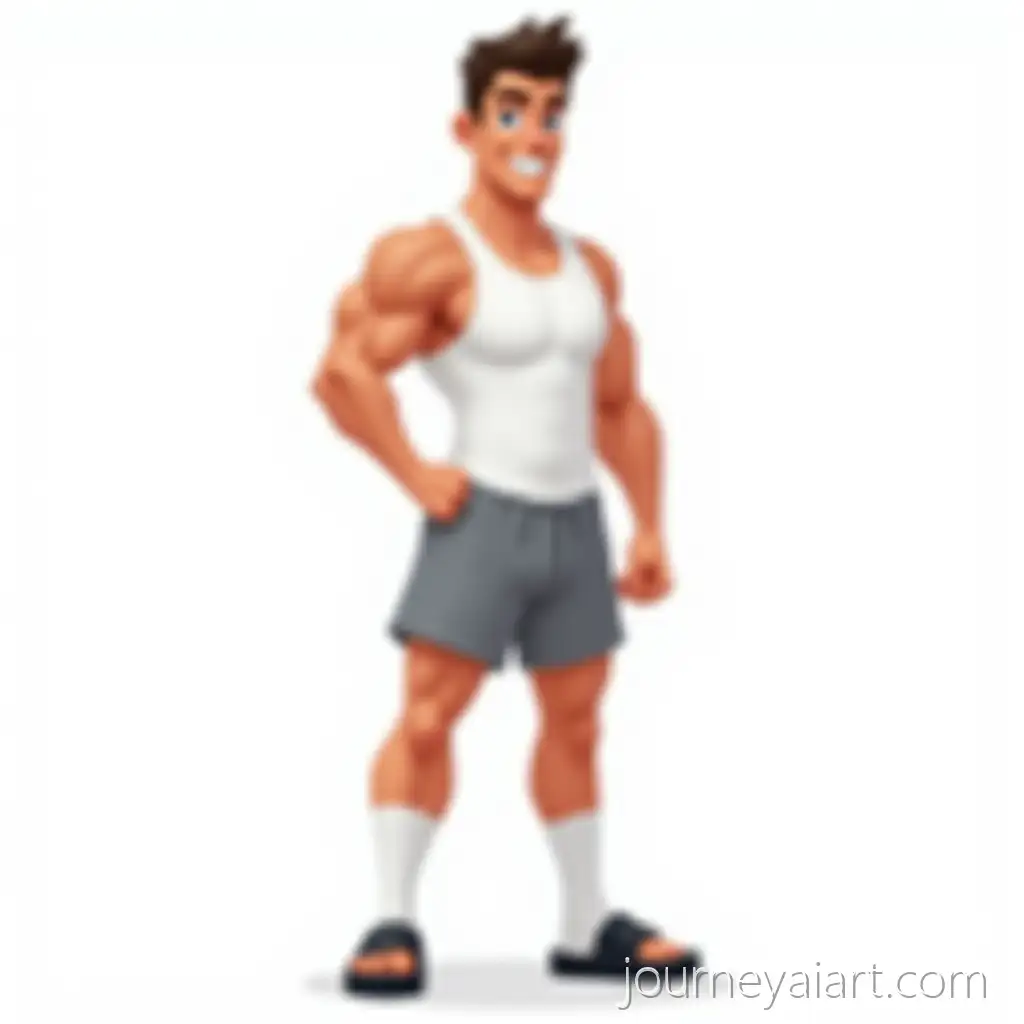Stylized-Male-Fitness-Coach-AvatarFitness-coach-avatar-with-Athletic-Build-and-Motivational-Expression