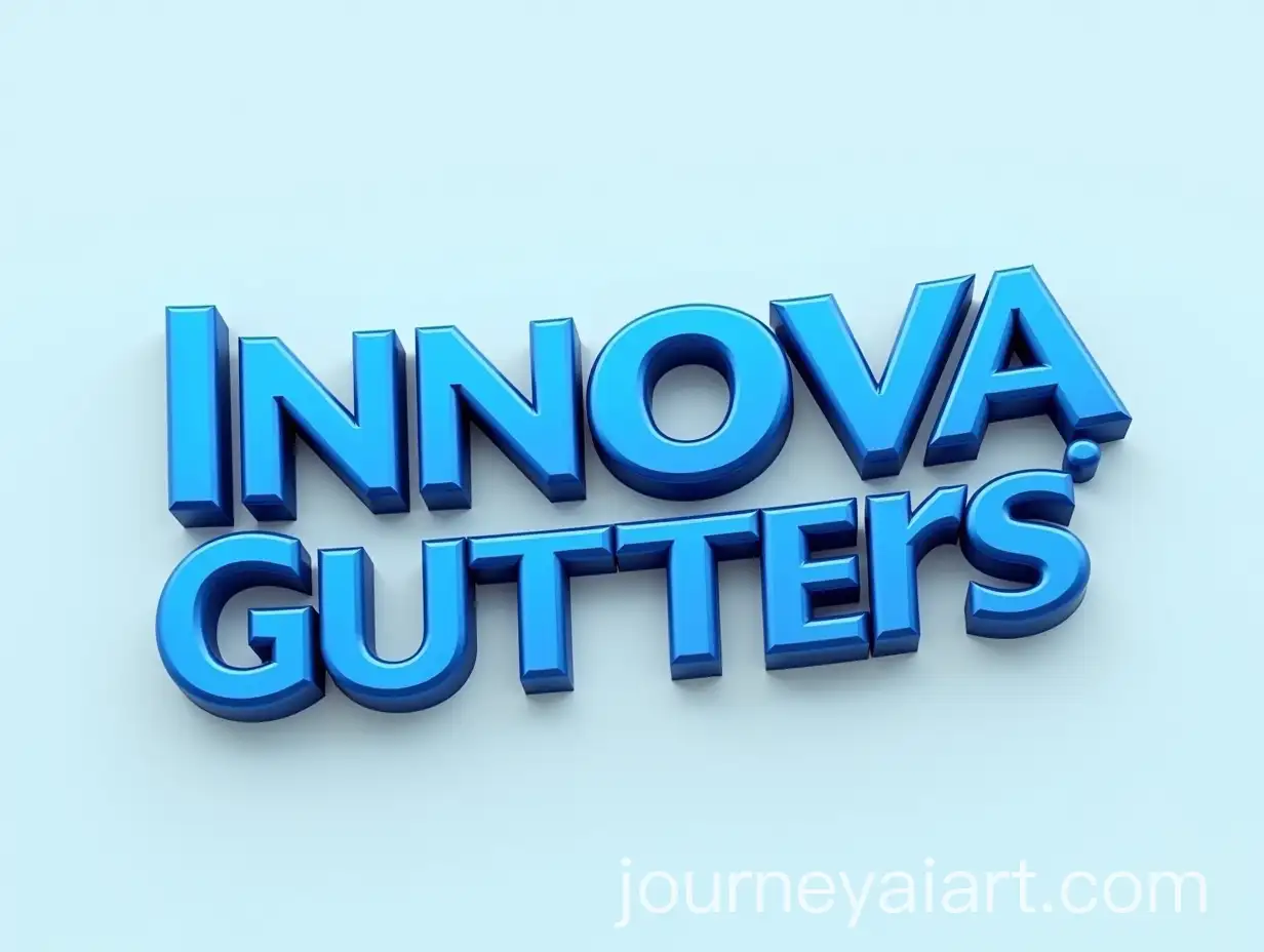 3D-Metallic-Logo-for-Innova-Gutters-with-Water-Drop-and-Moving-Water-Effect