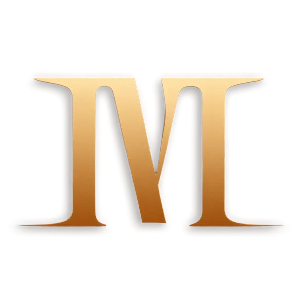 M letter as flat 3d logo, Logo art. Trendy. Flat 3d.luxury,highly detailed, empty background