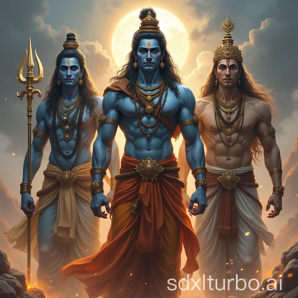 shiva brahma vishnu tridev