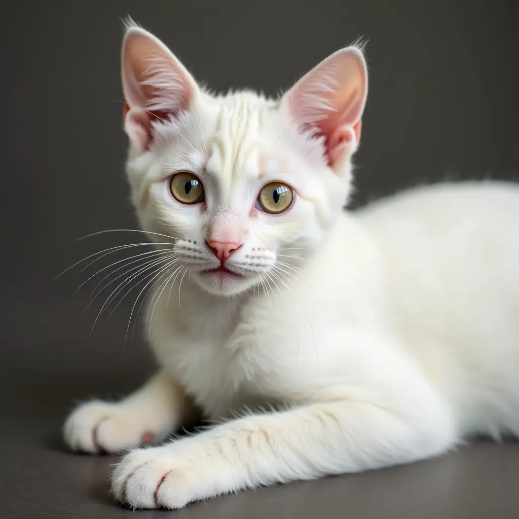 White-Cat-Relaxing-in-Sunlight-with-Soft-Fur-and-Bright-Eyes