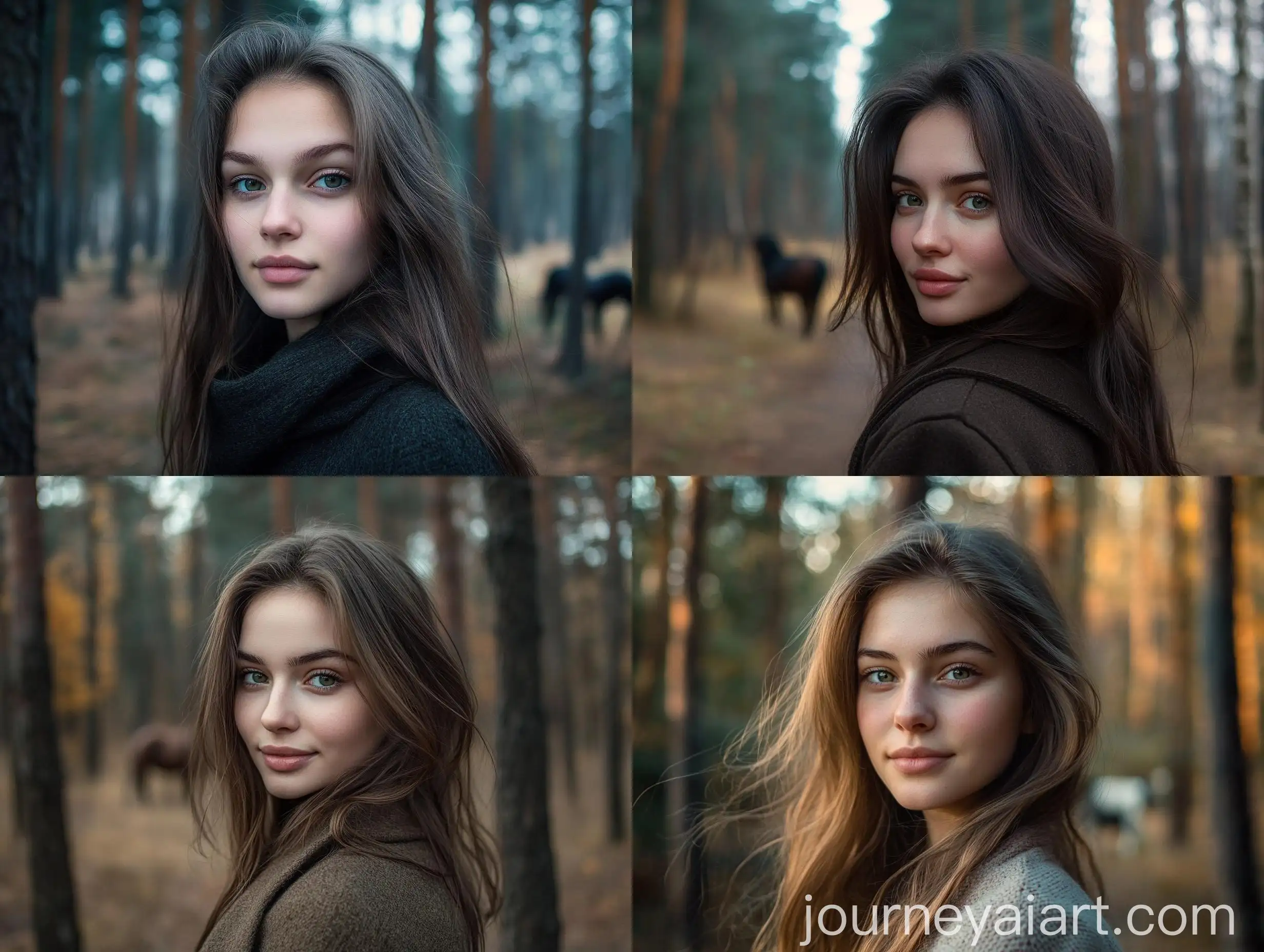 Dreamy-Portrait-of-Young-Woman-in-Forest-Setting