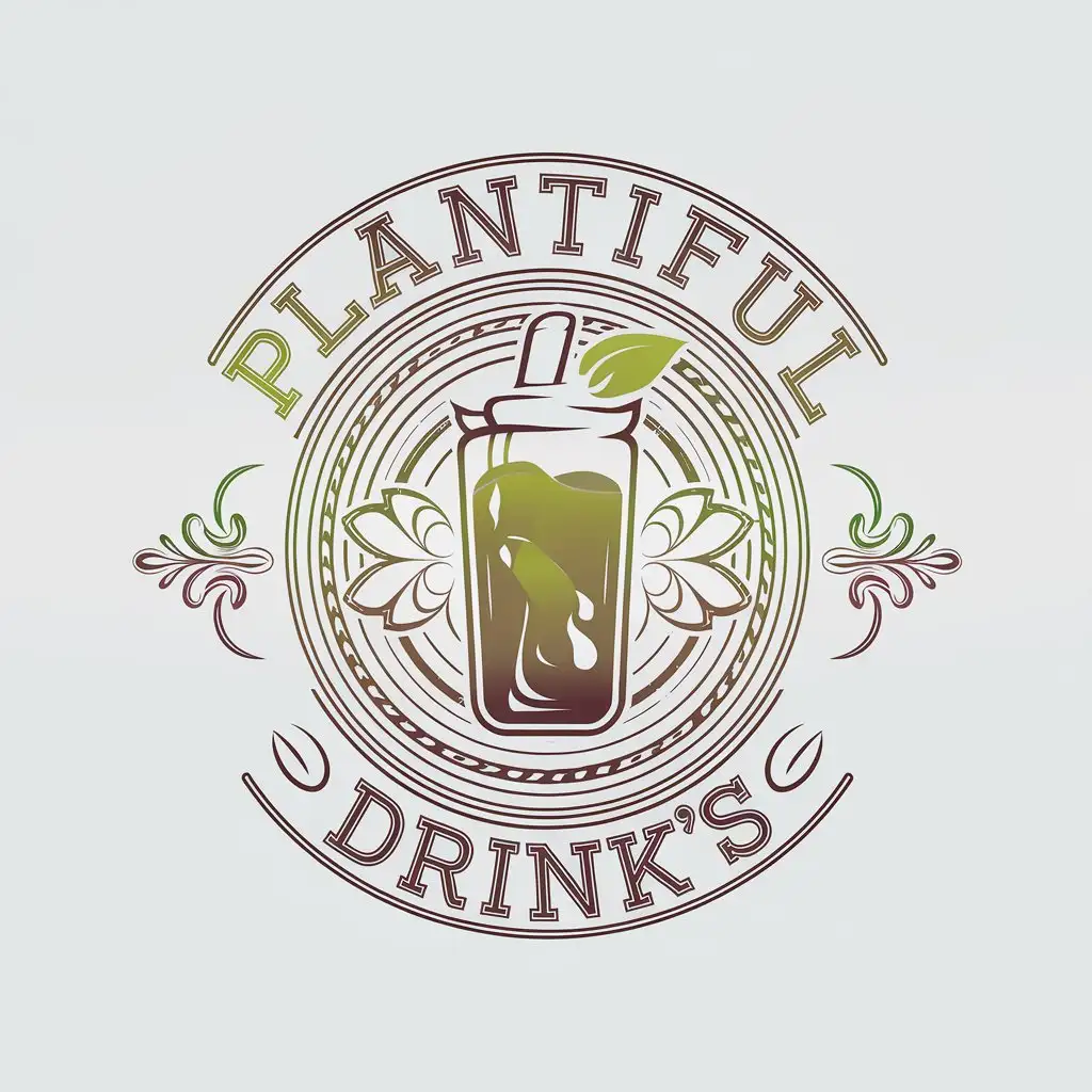 LOGO Design for Plantiful Drinks Modern Milk Tea Symbol for Restaurant Industry