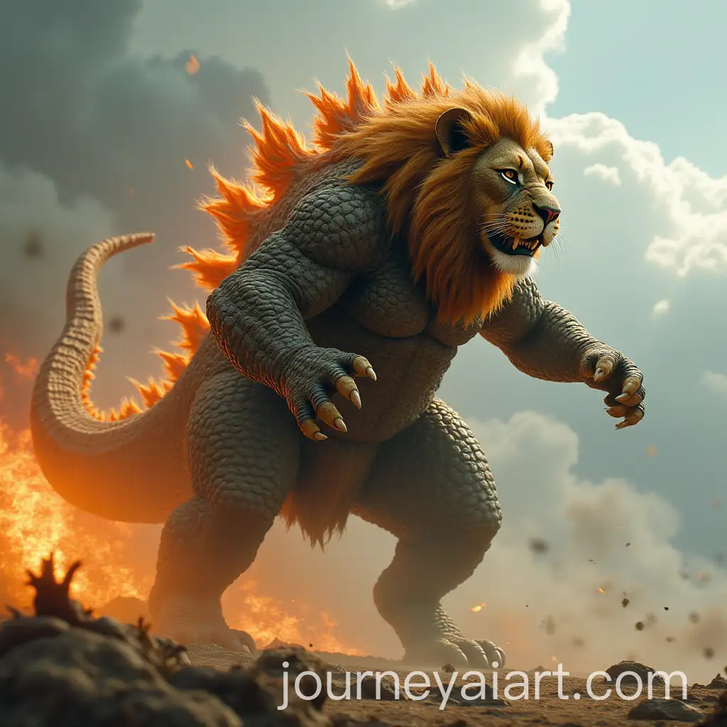 Dynamic-Fusion-of-a-Lion-and-Godzilla-in-a-HyperRealistic-Action-Scene