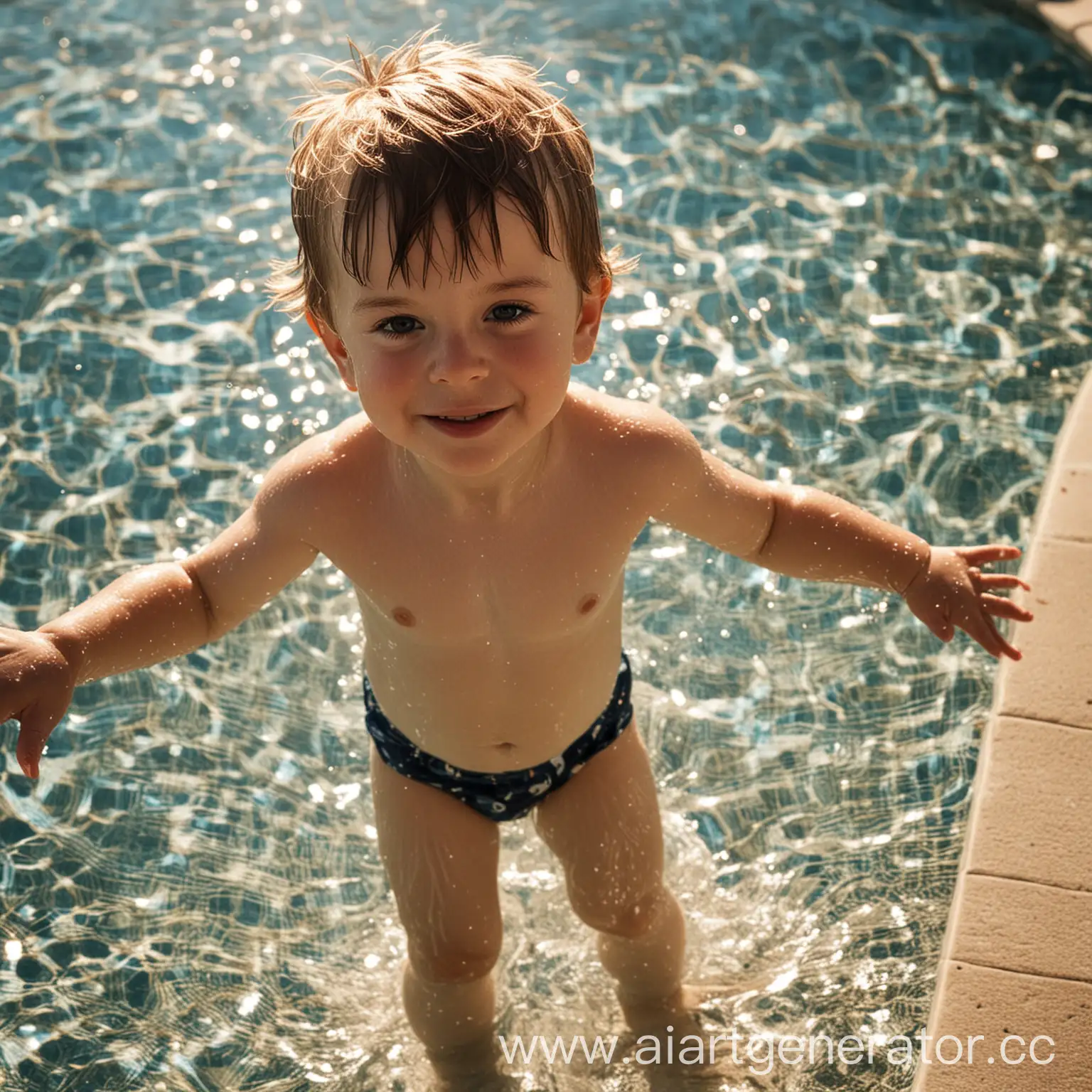 Young-Boy-Enjoying-Sunny-Day-at-the-Pool