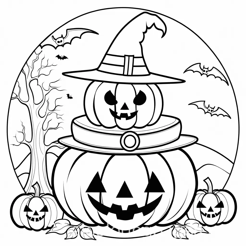 Simplistic-Halloween-Coloring-Page-with-Ample-White-Space