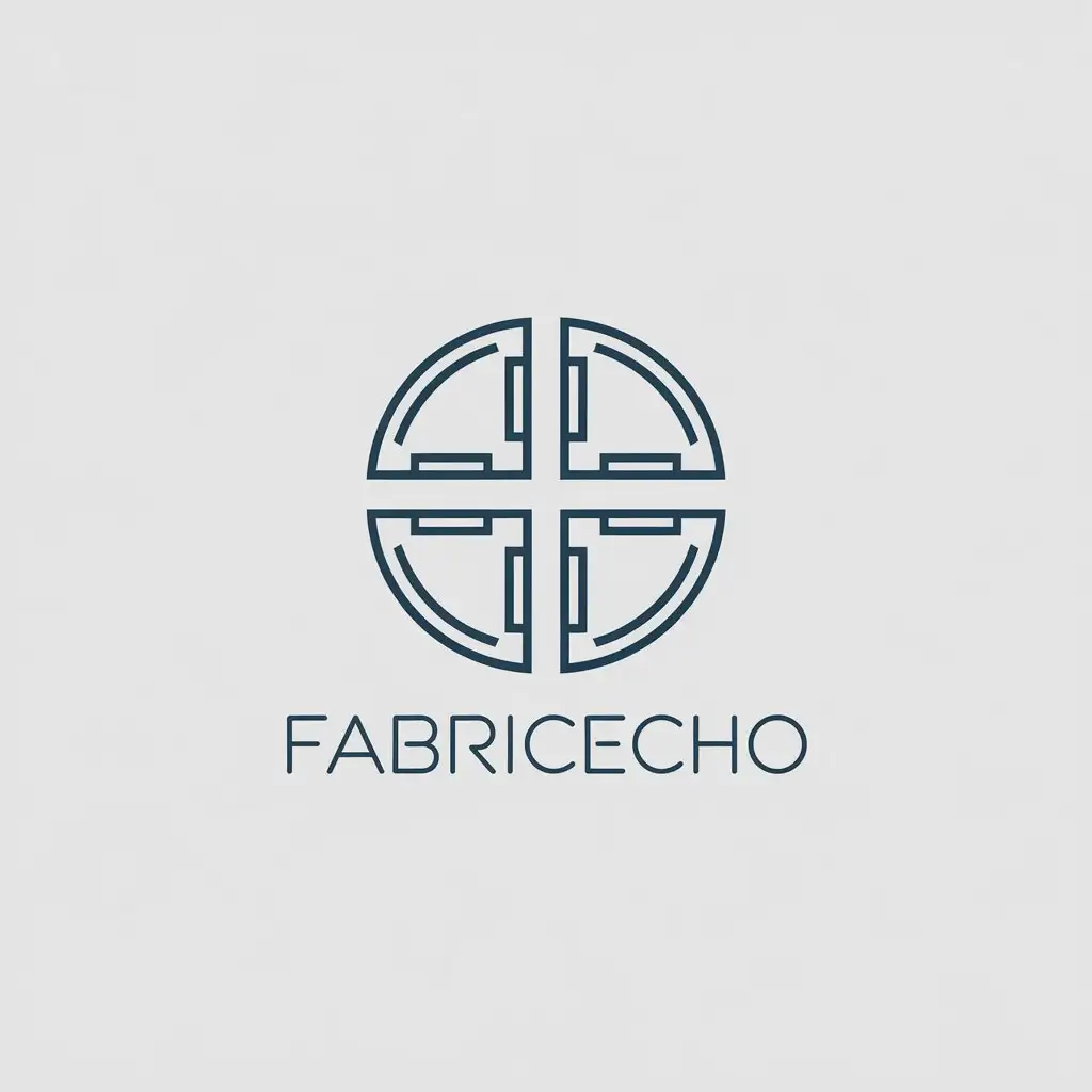 LOGO Design for FabricEcho Vector Circle Symbol with Clear Background