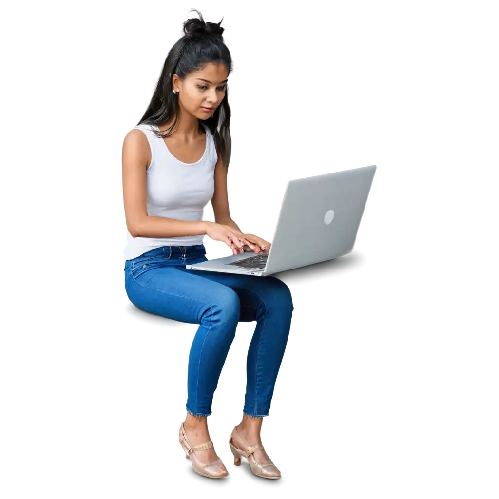 SEOOptimized-PNG-Image-of-Indian-Girl-with-Laptop-HighQuality-Visual-Representation