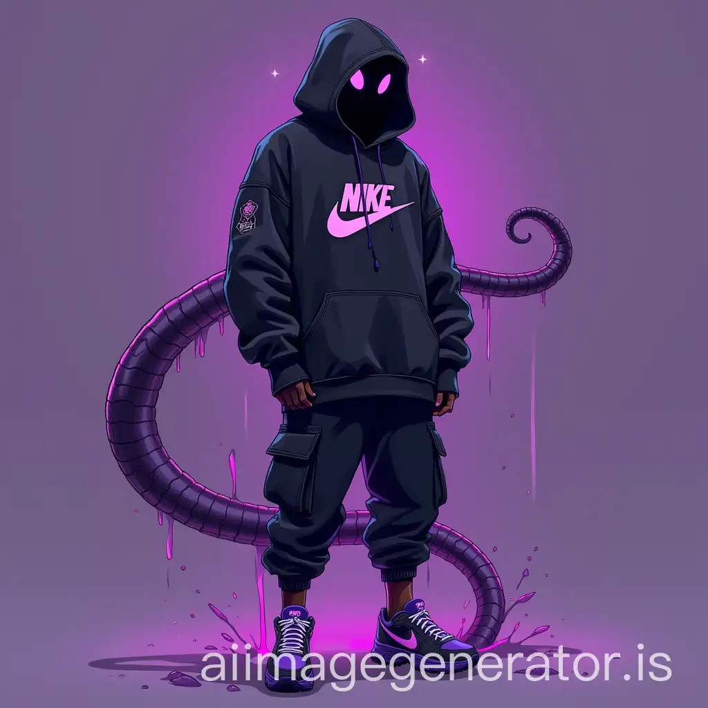 AnimeInspired-Monster-Wearing-Black-and-Purple-Nike-Tech-Set