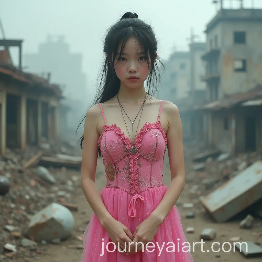 Futuristic-Maid-Girl-in-PostApocalypticAI-Image-Prompt-Expansion-Wasteland-with-Emotional-Gaze