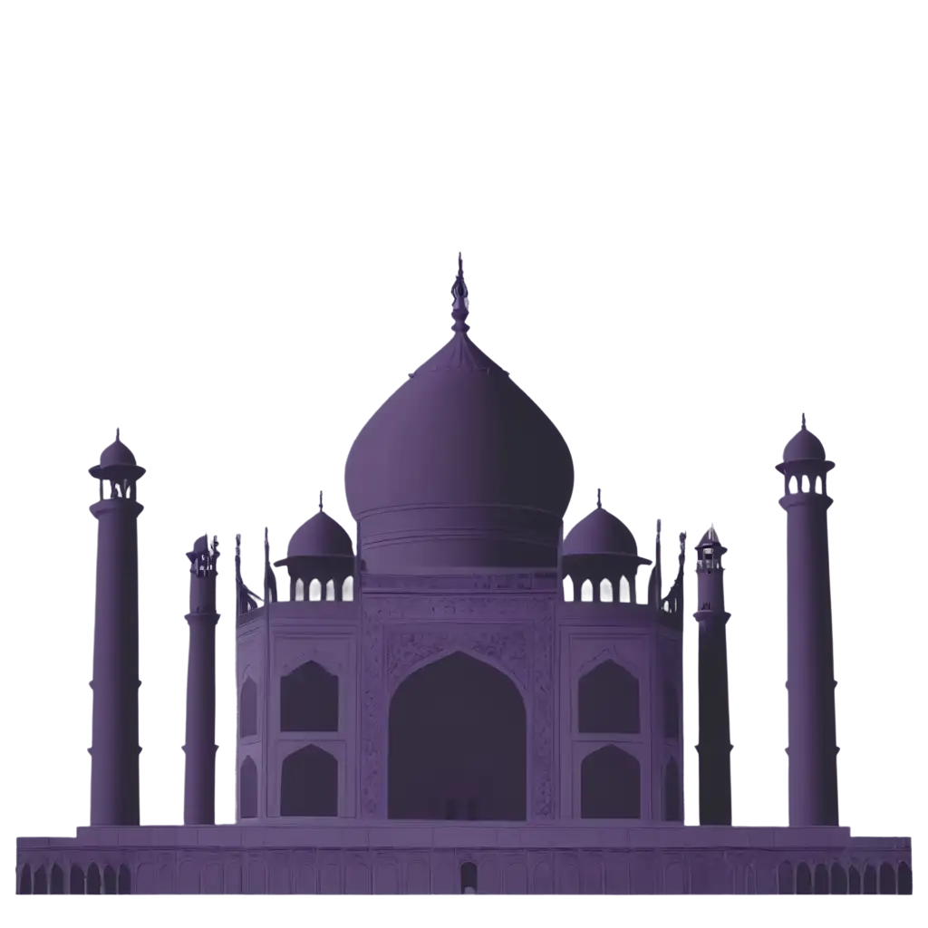 Stunning-Taj-Mahal-Vector-in-Purple-PNG-Perfect-for-Creative-Projects