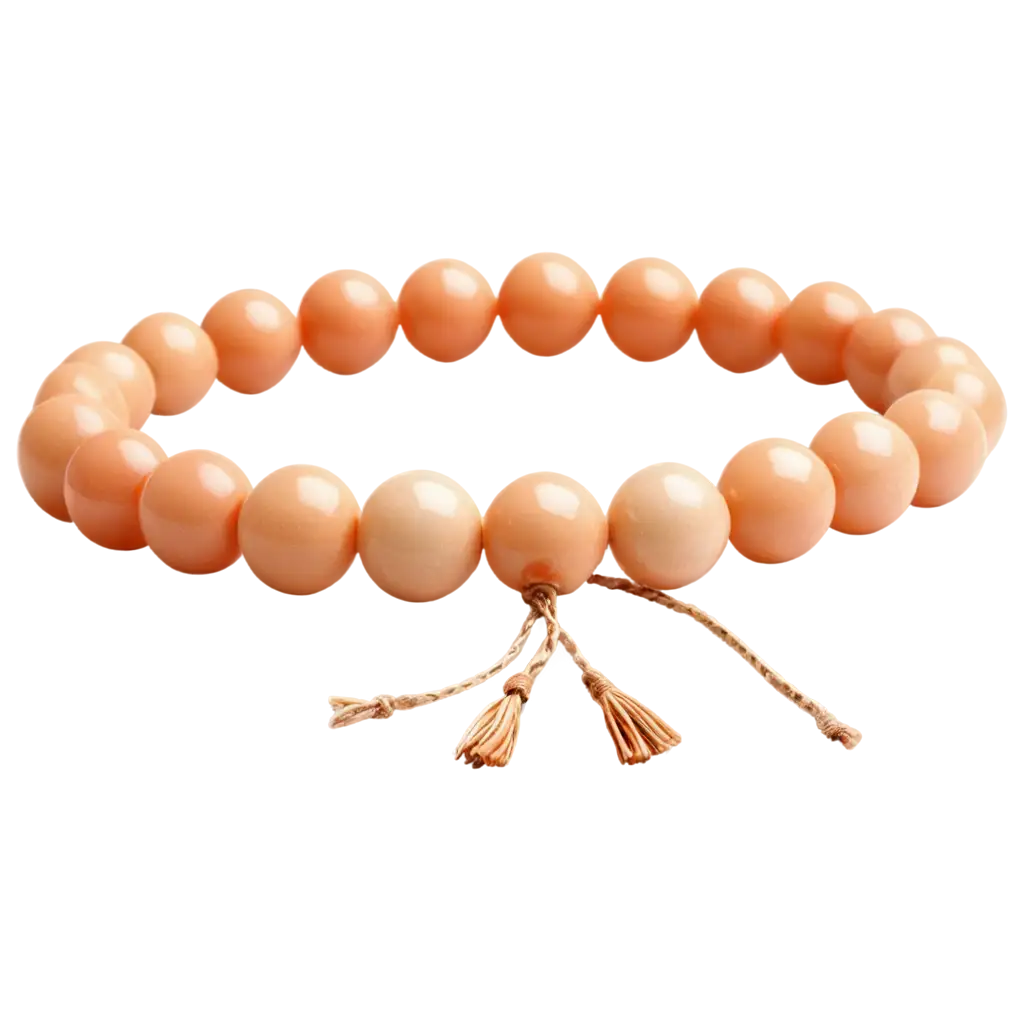 Light-Beige-Coral-Beads-Bracelet-PNG-Tranquility-and-Calm-in-Explorer-Archetype-Design