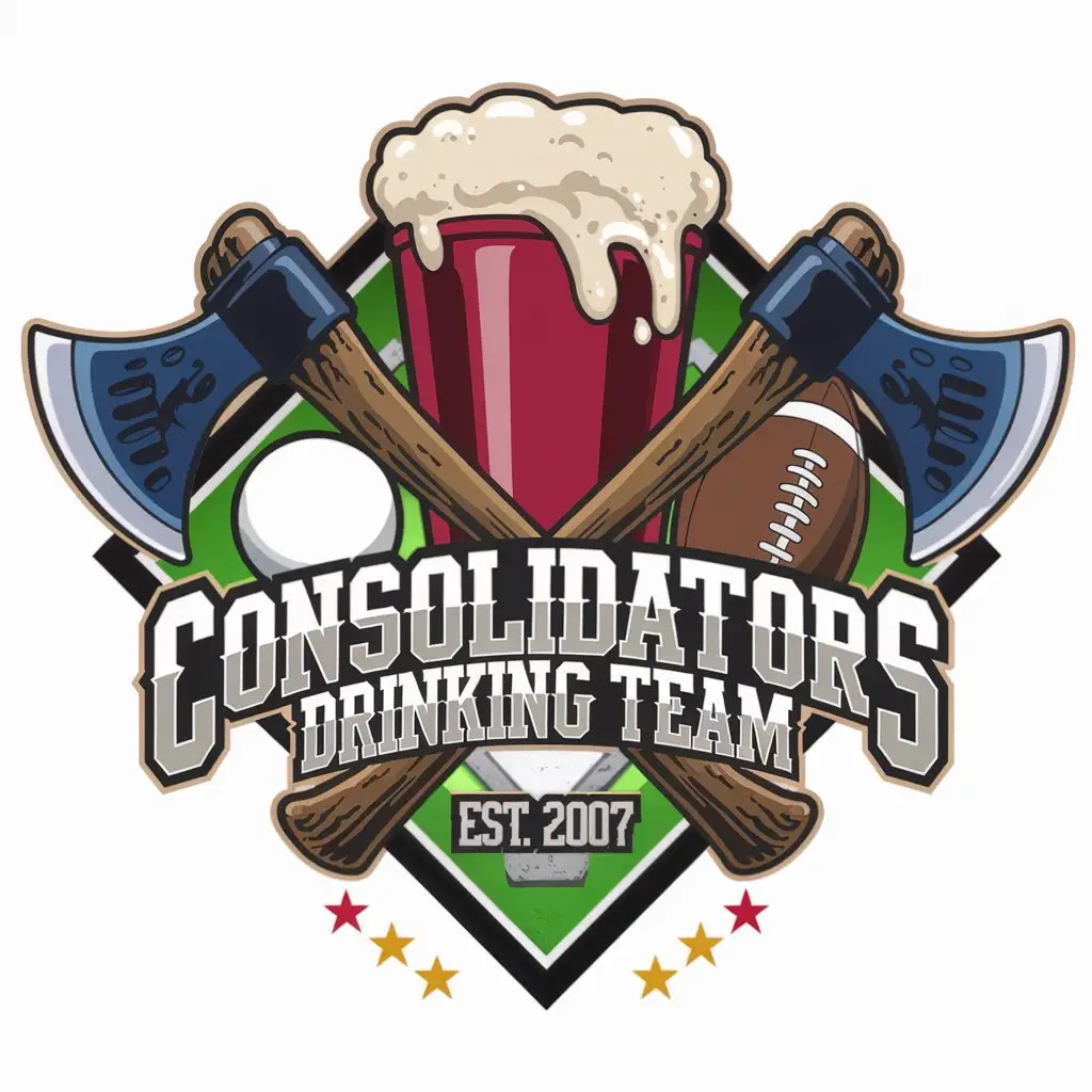 LOGO Design For Consolidators Drinking Team Anime Art Style with Sports Fitness Theme