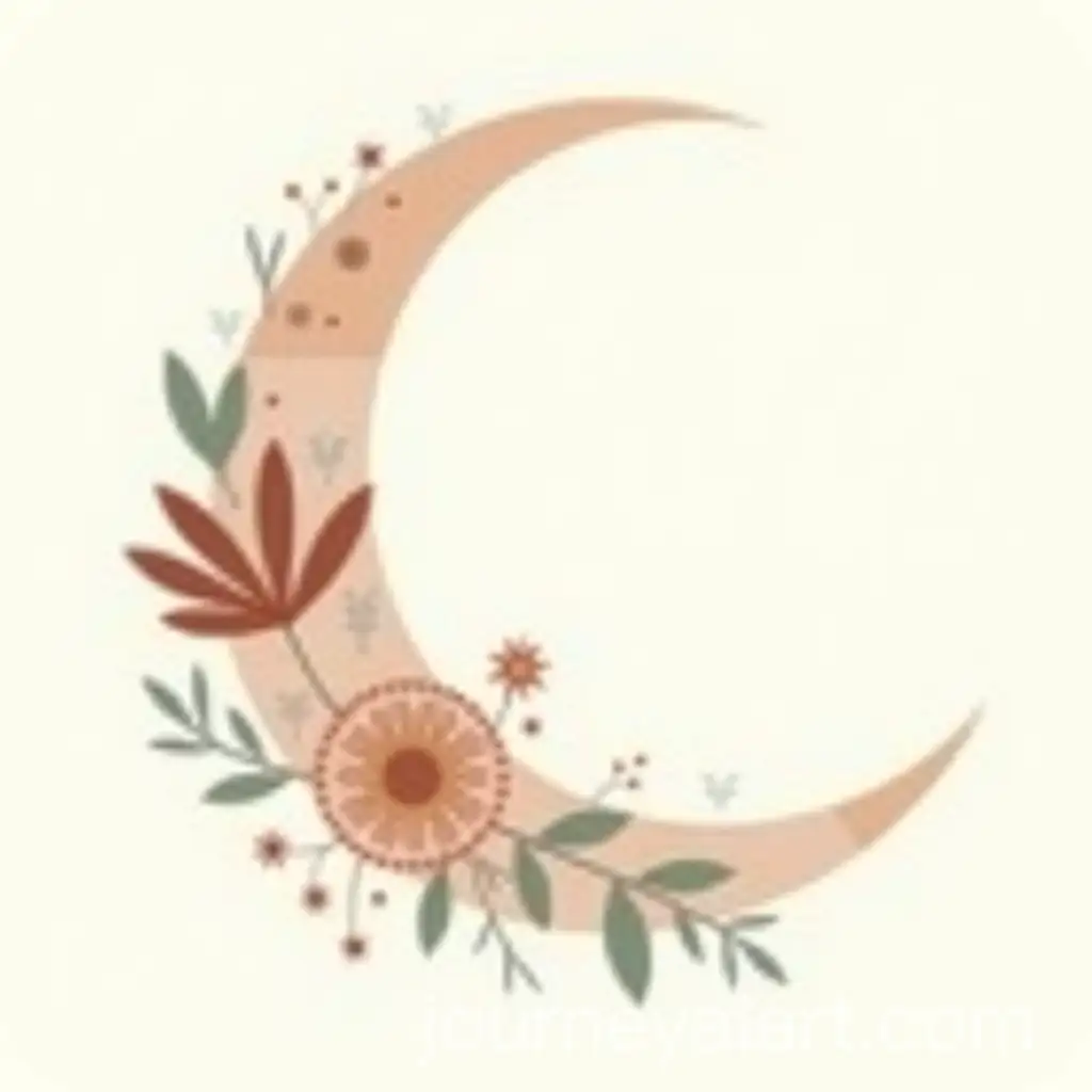 Boho-Minimalist-Crescent-Moon-Line-Art-with-Floral-Elements