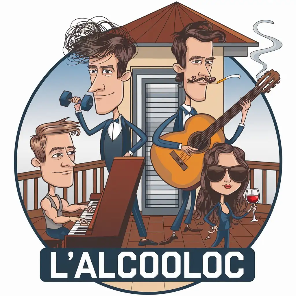 LOGO-Design-for-Lalcooloc-Terrace-Scene-with-Diverse-Characters-and-Musical-Themes