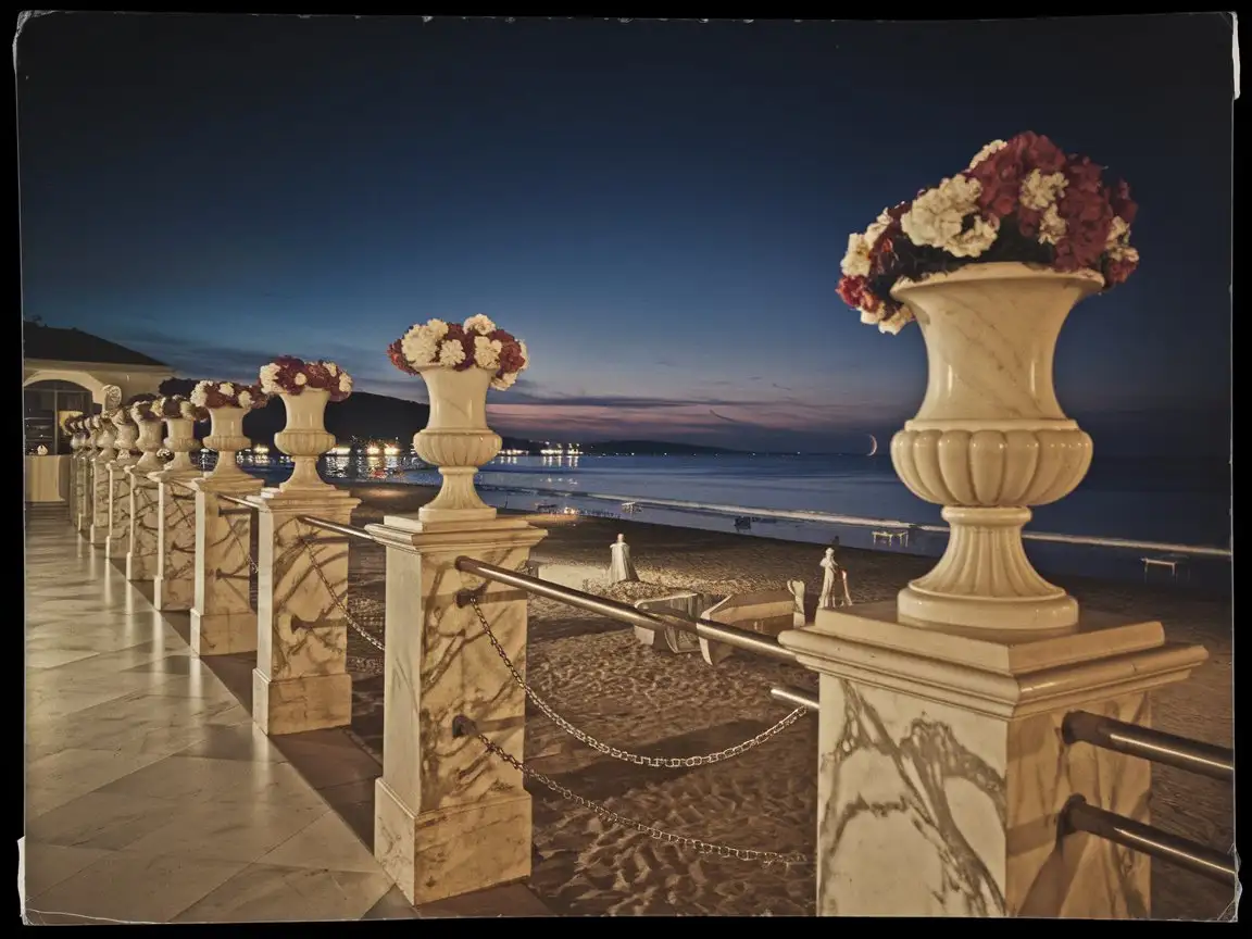 1970s-Pioneer-Childrens-Camp-Reception-Overlooking-Crimea-Beach-at-Night