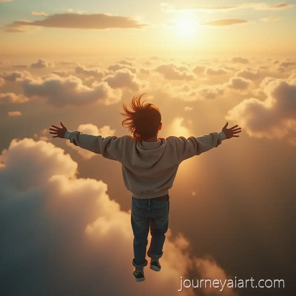 Boy-Flying-Through-Clouds-Over-OceanAI-Image-Prompt-Expansion-at-Golden-Hour-with-Dynamic-Perspective