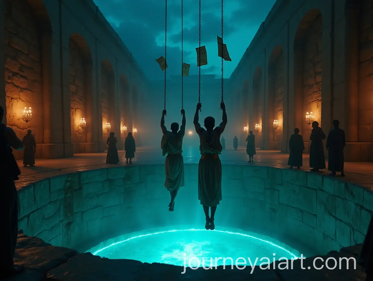 AI-Image-ExpansionAncient-Mesopotamian-Well-with-Glowing-Magic-and-Suspended-Figures