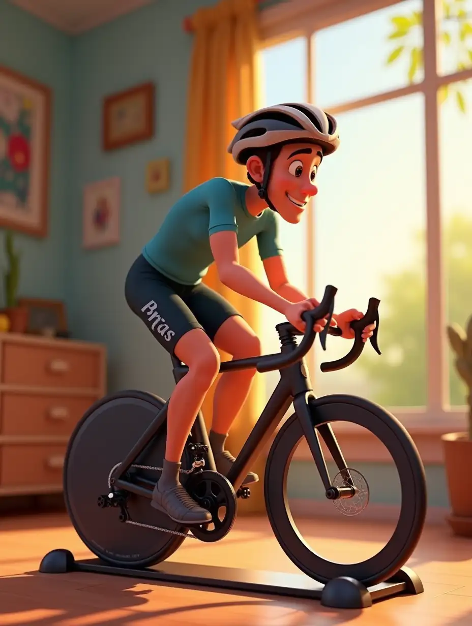 3D-Animated-Movie-Poster-Featuring-Cyclist-on-Indoor-Trainer-in-Pixar-Style