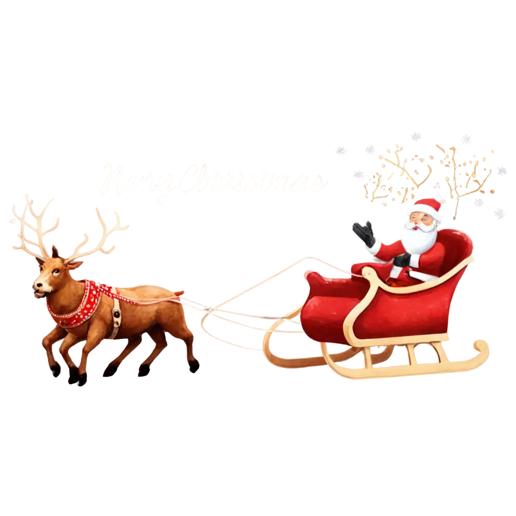 Merry-Christmas-Card-PNG-Santa-Riding-a-Sleigh-for-Festive-Cheer