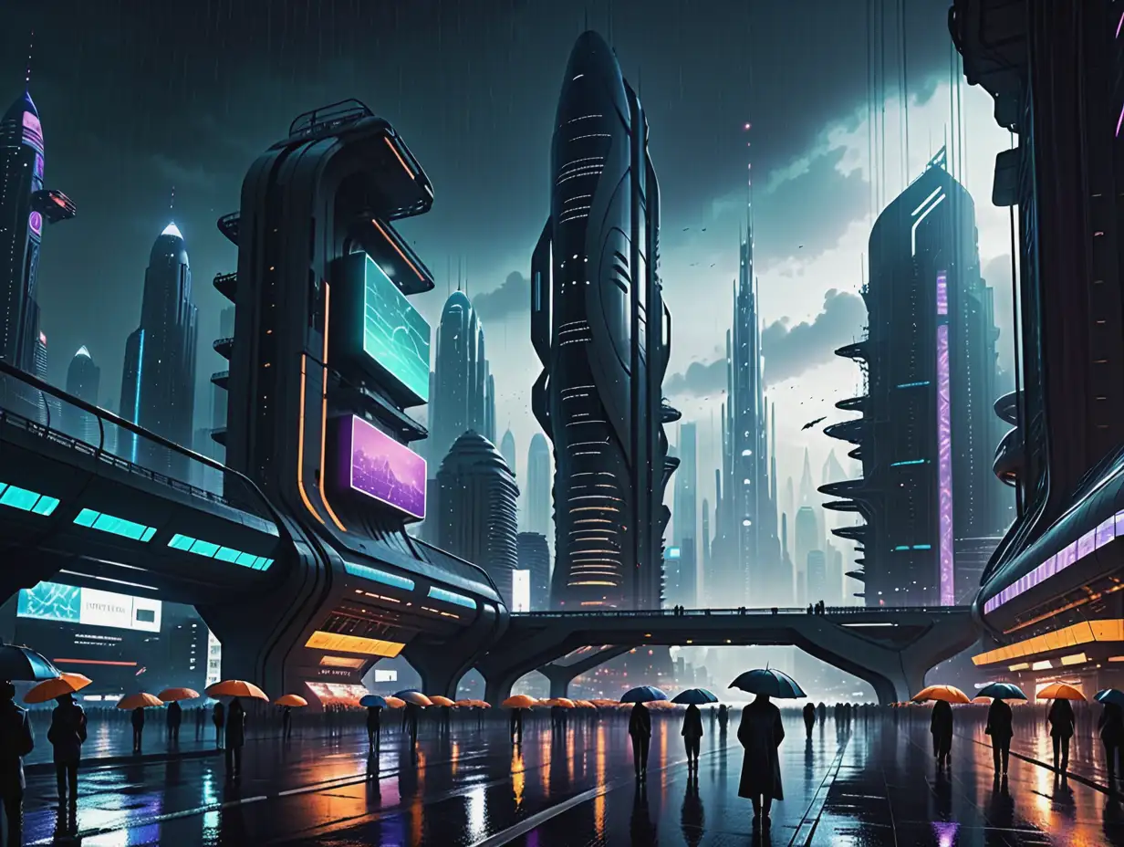 Futuristic-Cityscape-Depicting-Technological-Advancement-and-Mankinds-Estrangement