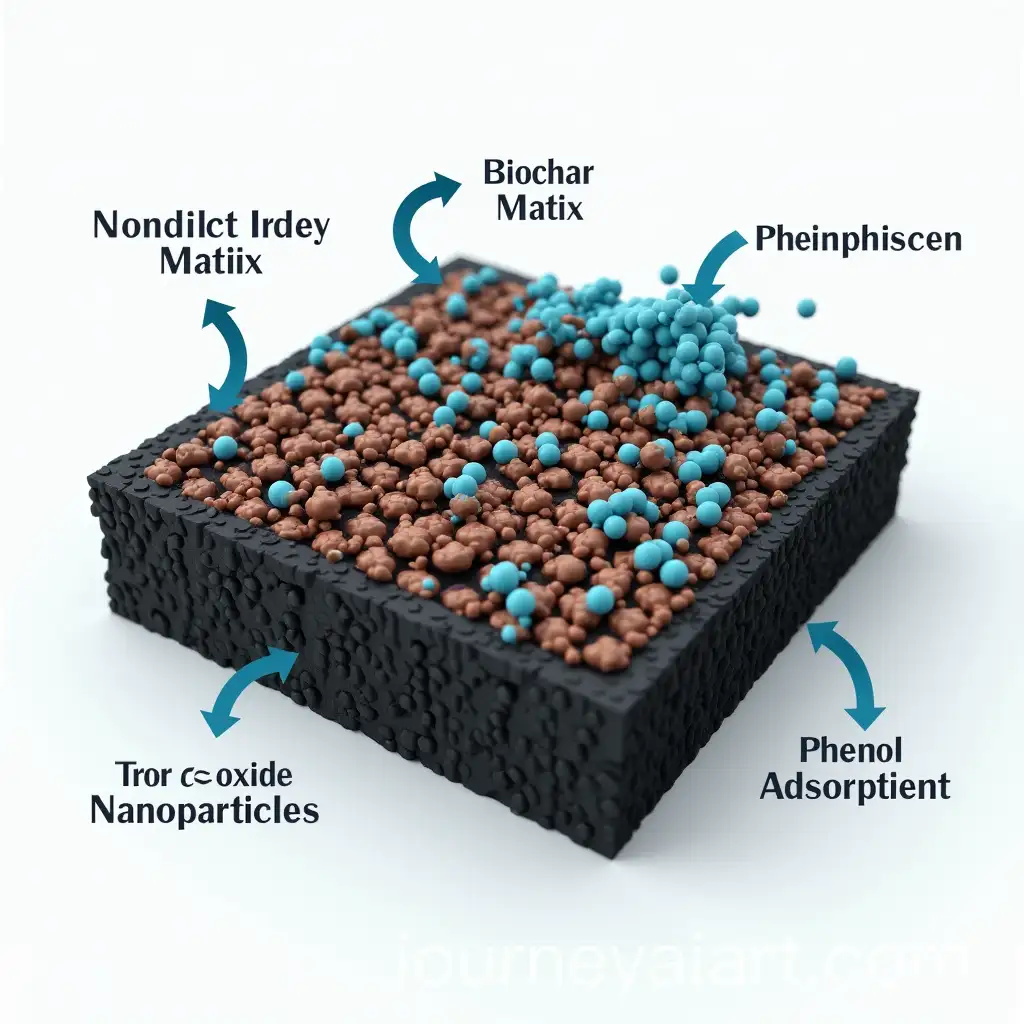 3D-VisualizationAI-Image-Prompt-Expansion-of-Magnetic-Adsorbent-with-Biochar-and-Iron-Oxide-Nanoparticles
