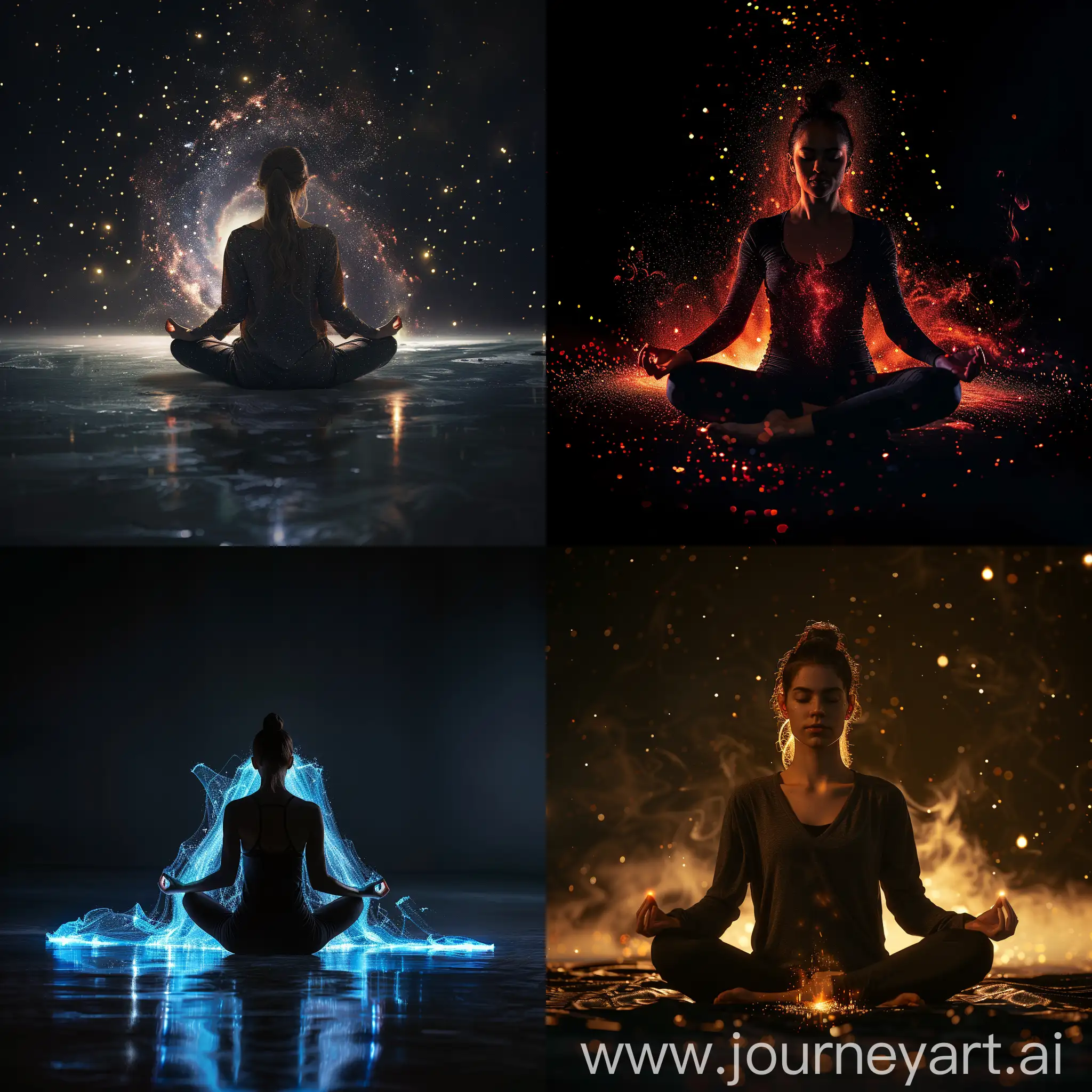 Girl-Meditating-in-Cosmic-Energy-Lotus-Position