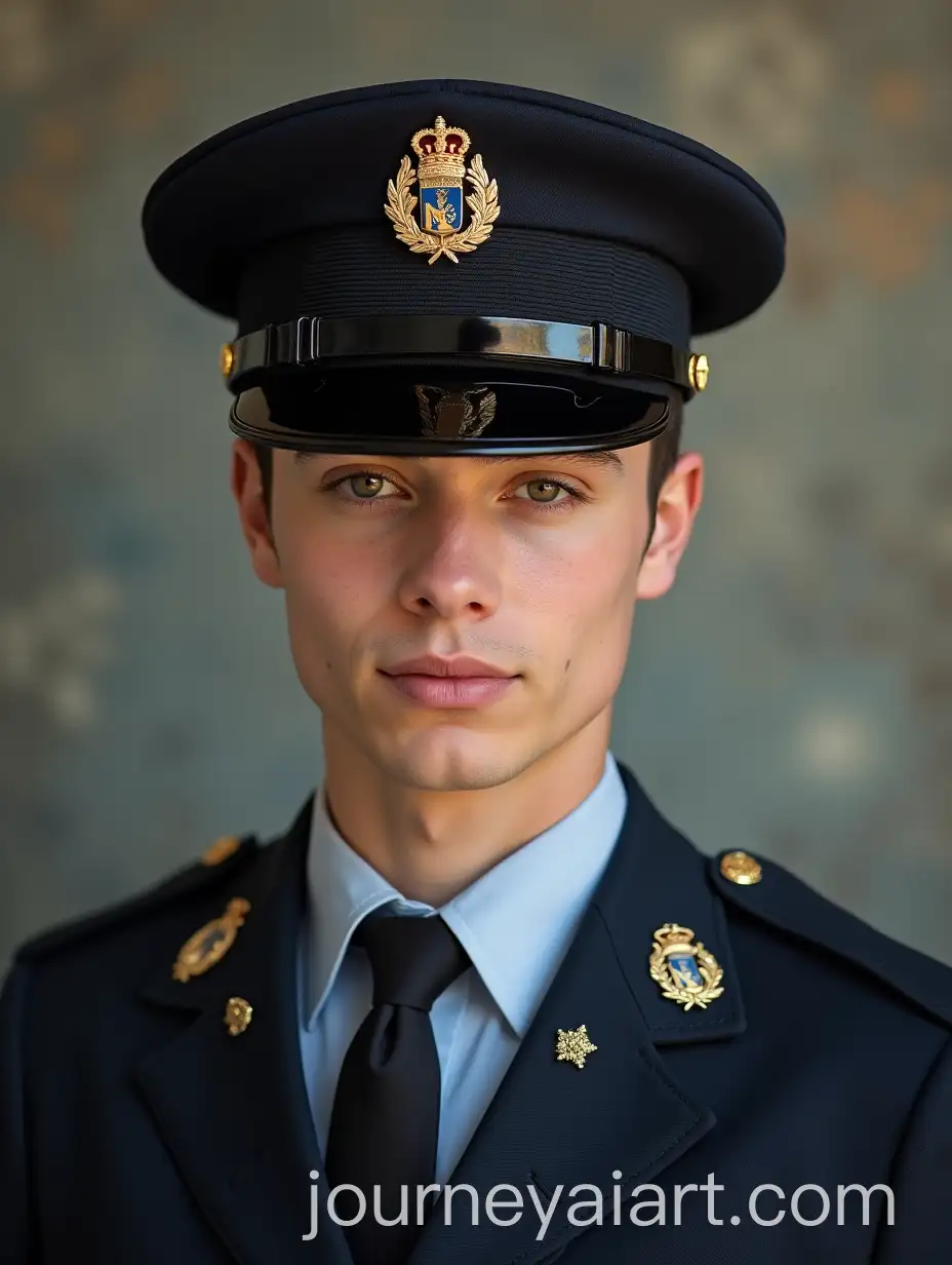 Portrait-of-Cadet-in-Military-Uniform-at-cole-Spciale-Militaire-de-SaintCyr