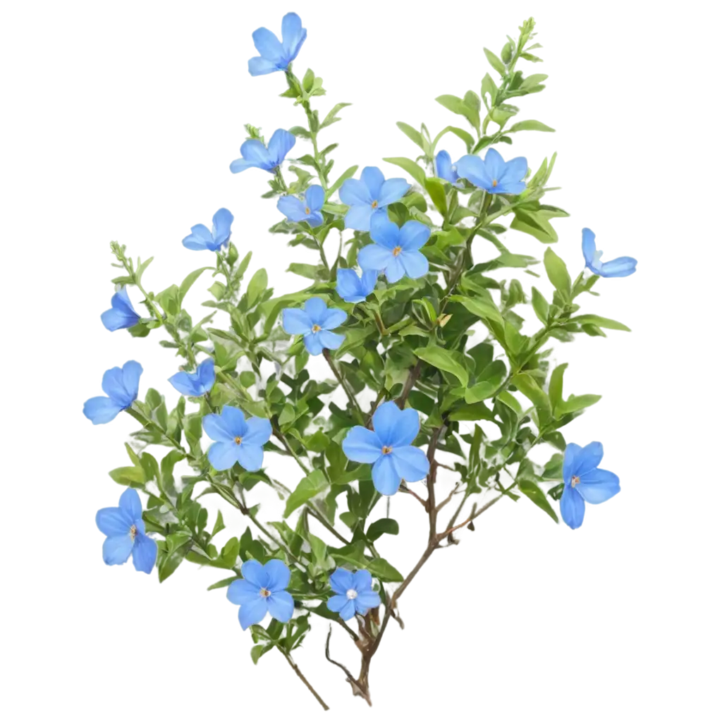 Vibrant-Blue-Flower-Bush-PNG-for-Stunning-Digital-Design-and-Art