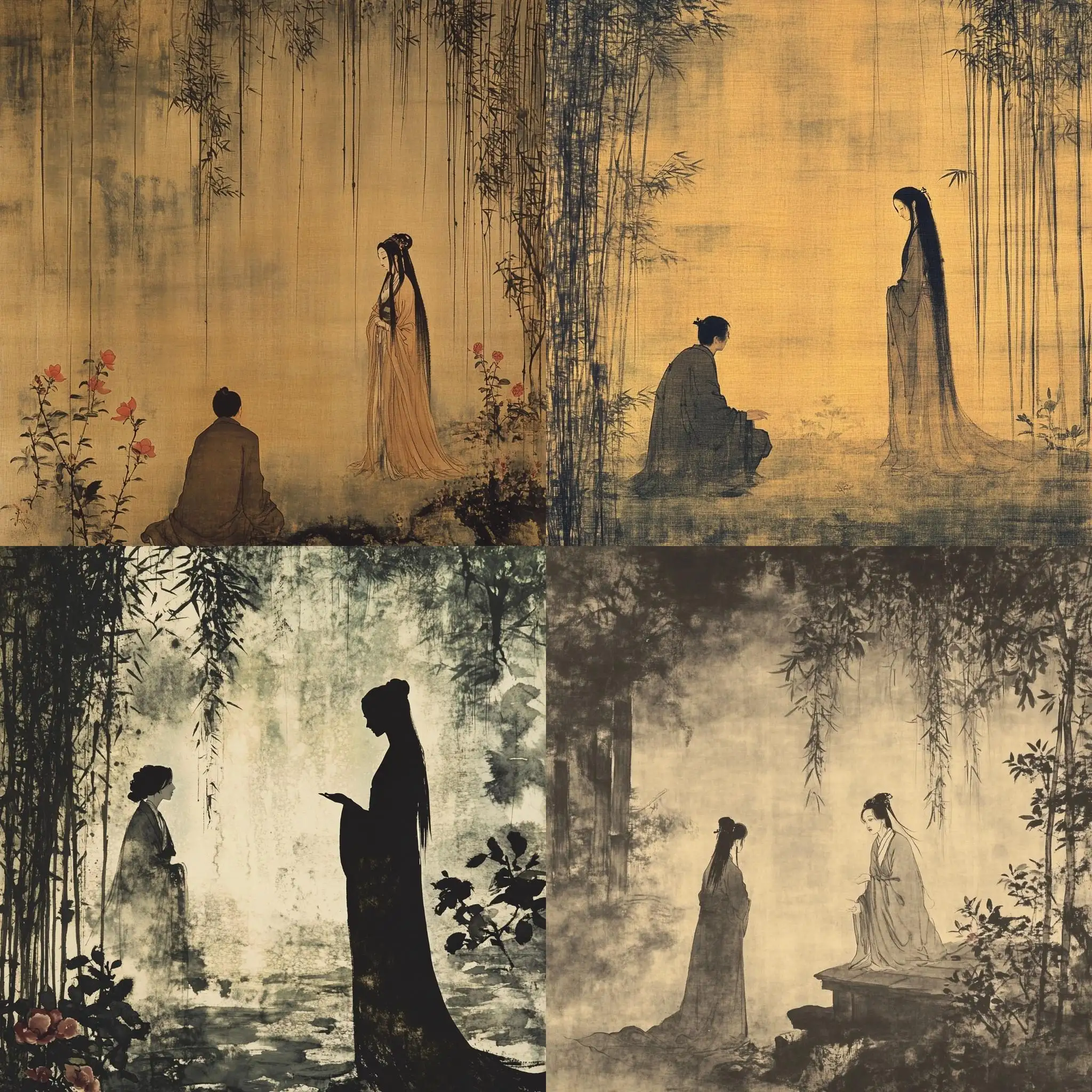 Tranquil-Garden-Encounter-Young-Scholar-and-Graceful-Lady-in-Song-Dynasty-Setting